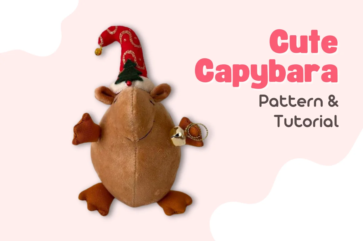Christmas Capybara Sewing Pattern – Christmas sewing pattern PDF