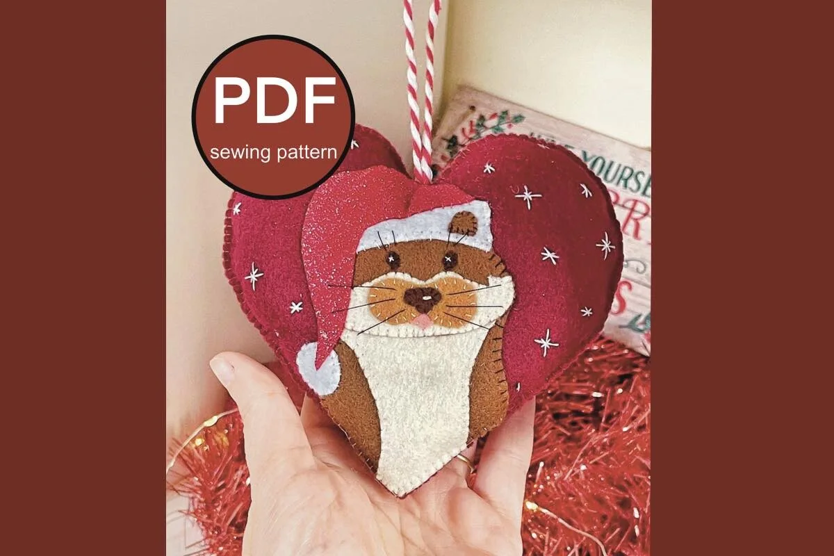 Christmas Ornament Sewing Pattern Otter – Christmas sewing pattern PDF
