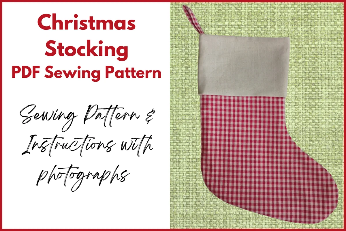 Christmas Stocking PDF Sewing Pattern – Christmas stocking sewing pattern PDF