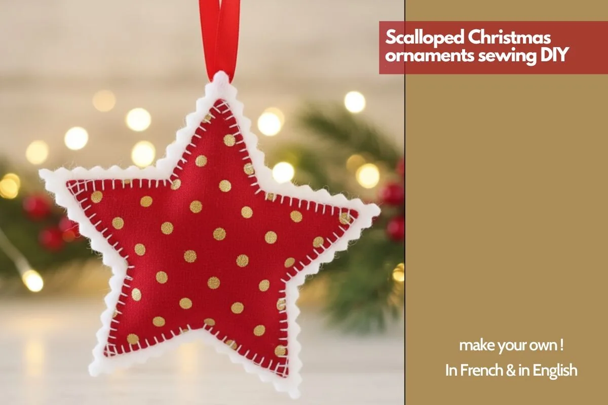 Sewing DIY Scalloped Christmas Ornaments – Christmas sewing pattern PDF